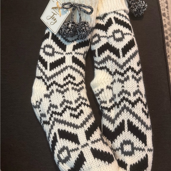Other - Black and White Knit Socks